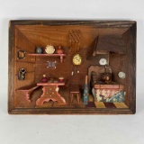 Miniature Wooden Diorama Room Display