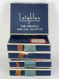 5 Leighton Cigarette Boxes- All with New York 2-Cent Stamps