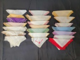 Grouping of Lady's Hankies- Some with Lace Edging, Embroidery