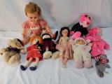 Dolls and Stuffed Animals Including Annie Doll, Vermont Teddy Bear, Pink Panthers