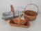 (3) 1989 Longaberger Basket with Stationary Handles