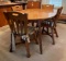Maple with Laminate Top Kitchen Table with 4 Chairs and 2 Leaves