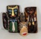 3 Carved & Painted Wooden Masks
