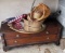 Baskets, American Flags, Oval Mirror, Small 3-Drawer Chest