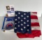 American Flag with AMVETS Bag and Booklet on Flag Etiquette