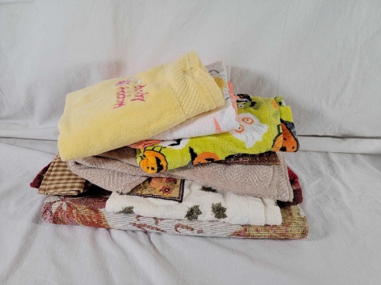 Assorted Hand Towels and Other Table Linens- Some Seasonal