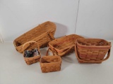 5 Longaberger Baskets- Various Years Incl. 1989, 1990 and (2) 1991