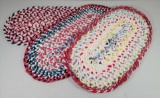 3 Colorful Braided Throw Rugs