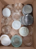 Canning Jar Lids- Zinc, Clear & Milk Glass