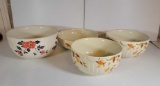 4 Hall's Mixing Bowls- Three are Matching