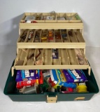 Plano Tackle Box with Fishing Supplies- Lures, Spinners, Bobbers, Line, Hooks, More