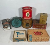 Cigar Boxes and Advertising Tins