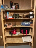 Contents of Wooden Shelving