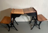 2 Antique School Desks