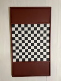 Painted Wood Panel Chess/Checker Board