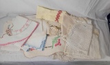 Lace & Embroidered Dresser Scarves, Doilies, Pillow Cases