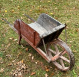 Red Wooden Wheelbarrow