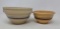 2 Yellowware Striped Mixing Bowls, 8