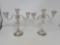 Pair of Crown Sterling Weighted Sectional Candelabra