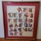 Cross-Stitched Teddy Bear Alphabet in Frame