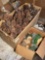 Large Box of Pine Cones, Artificial Garland, Mini Baskets & More