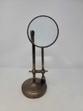 Brass Framed Magnifying Glass on Stand