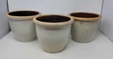3 Stoneware Crocks