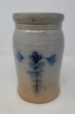 Eldreth Pottery Stoneware Crock with Blue Decoration