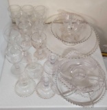 Candlewick and Other Clear Glass in Lot, Approx. 22 Pieces