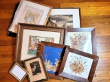 Framed Artwork- Pressed Florals, Embroidery, Prints, Etc.