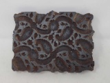 Early Wood Press Print Block for Fabric or Wallpaper