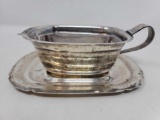 Sterling Gravy Boat and Under Plate, 9.75 ozt.