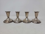 4 Sterling Weighted Candle Holders