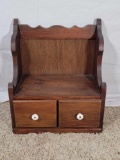Wooden Hanging Cabinet with 2 Drawers