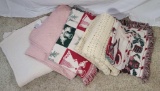 Woven Christmas Throws, Crocheted Afghan, Quilted Blankets