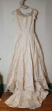 Vintage Wedding Dress with Lace & Beaded Cap