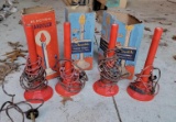 4 Vintage Plastic Electric Candles with 3 Original Boxes