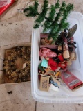 Pine Cone Wreath, Artificial Tree, Miniature Ornaments, Light String (No Bulbs)