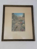 Framed Hand Colored Photograph 