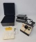 2 Polaroid Cameras with Plastic Case and Paperwork