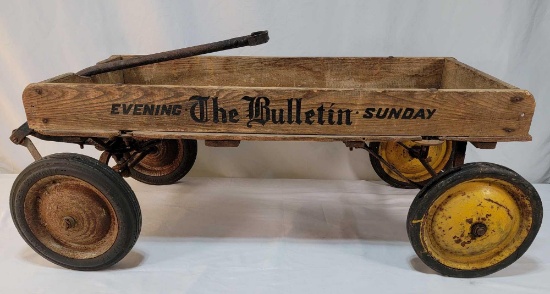 "The Bulletin" Wooden Wagon