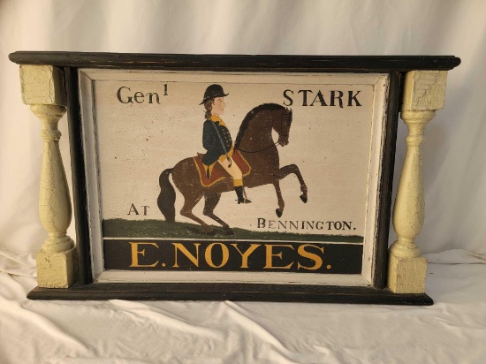 Painted Sign "Gen. Stark at Bennington, E. Noyes"