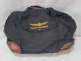 Goldwing Duffle in Black Canvas with Vinyl Accents