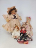 Dolls Lot Including Felt Doll, Amish Dolls