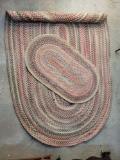 Pair of Matching Variegated Wool Braided Rugs from L.L. Bean