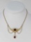 Art Nouveau Gold, enameled and Citrine Necklace