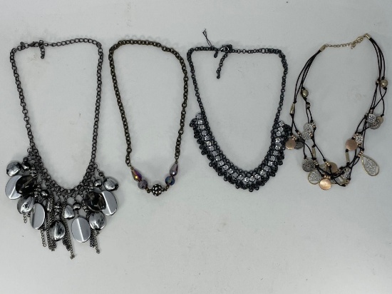 Black-Tone Costume Necklaces