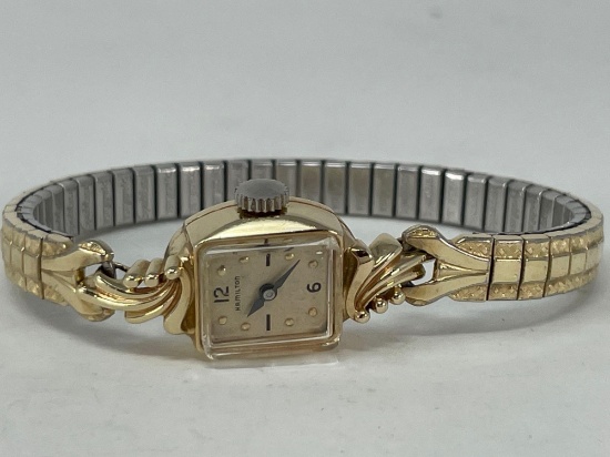 Lady's Hamilton Gold Cased Wrist Watch