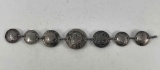 Silver Foreign Coin Bracelet - 6.5