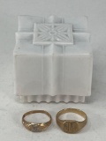 2 Children's Rings in Vintage Jewelry Gift Box